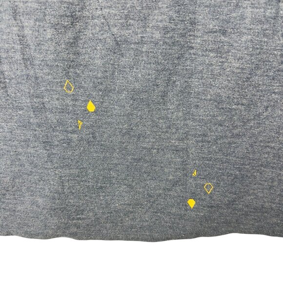 Volcom Hooded Sweatshirt Men L Blue Yellow Graphic Accents & Kangaroo Pocket - Picture 7 of 14